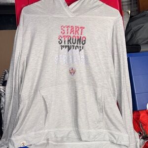 Holloway Light Gray Hooded Men's Sweater